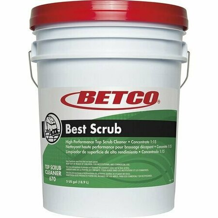 BETCO Floor Cleaner, Top Scrubber, Conc, 5 Gal Pail, CL BET6700500